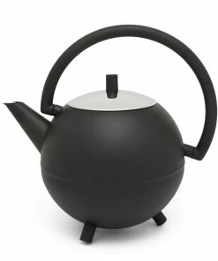 Bredemeijer 1.2L Matt Black Double Wall Saturn Design Teapot