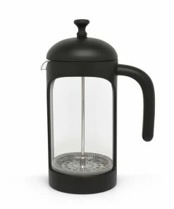 Bredemeijer Leopold Vienna Coffee Tea Maker Puglia Borosilicate Glass In Black 1 L