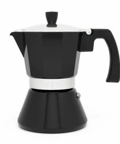 Bredemeijer Leopold Vienna Tivoli Espresso Maker 6 Cup Size In Black Aluminium With Induction