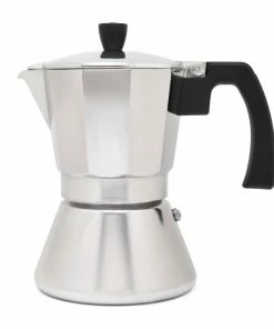 Bredemeijer Leopold Vienna Tivoli Espresso Maker 6 Cup Size In Natural Aluminium With Induction