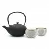Bredemeijer Giftset Shanxi Teapot In Black 1L With 2 Porcelain Mugs 2 Bredemeijer Giftset Shanxi Teapot In Black 1L With 2 Porcelain Mugs