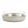 Bredemeijer Zilverstad Bowl Solido In Grey Concrete With Glass Upper Dia 22 x 7cm