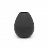 Bredemeijer Zilverstad Vase Como Design In Stoneware In Matt Gloss Black Finish Small