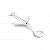 Bredemeijer Zilverstad Childrens Early Learning Feeding Spoon In Airplane Design Silver Plated