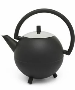 Bredemeijer 1.2L Matt Black Double Wall Saturn Design Teapot