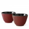 Bredemeijer Xilin Cups In Cast Iron Set Of 2 Red