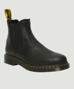 Dr Martens 2976 Leather And Faux Fur Chelsea Boots