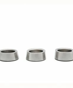 Bredemeijer Zilverstad Tealight Holder Oblique Design In Matt Stainless Steel Set Of 3 Individual