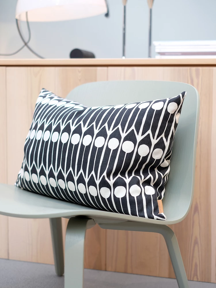 Littlephant Cotton cushion cover 50x50cm - Feathers Black/White 4 Littlephant Cotton cushion cover 50x50cm - Feathers Black/White