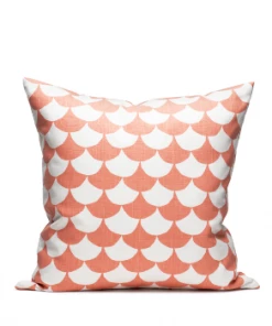 Littlephant Cotton cushion cover 50x50cm - Big Waves White/Coral