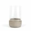 Bredemeijer Zilverstad Hurricane Lamp Solido Design In Grey Concrete With Glass Small Dia 7.5 x 13 cm 2 Bredemeijer Zilverstad Hurricane Lamp Solido Design In Grey Concrete With Glass Small Dia 7.5 x 13 cm