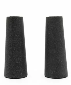 Bredemeijer Zilverstad Candle Holder Oblique Design In Sandstone Look Resin Set Of 2