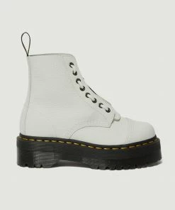 Dr Martens White Sinclair Platform Leather Boots