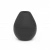 Bredemeijer Zilverstad Vase Como Design In Stoneware In Matt Gloss Black Finish Medium