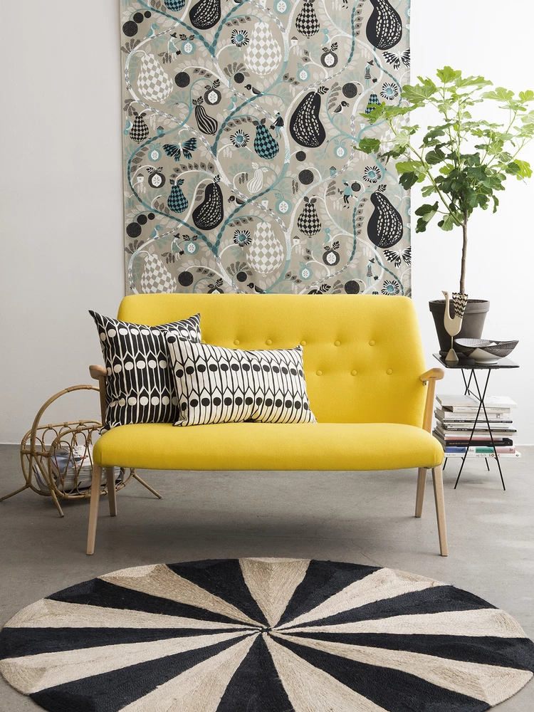 Littlephant Cotton cushion cover 50x50cm - Feathers Black/White 5 Littlephant Cotton cushion cover 50x50cm - Feathers Black/White