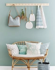 Littlephant Cotton cushion cover 50x50cm - Waves White/Blue