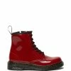 Dr Martens 1460 Junior Glitter Ankle Boots Bright Red