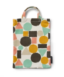 Littlephant 27 x 21cm White Multi Geometric Mini Shopper Bag