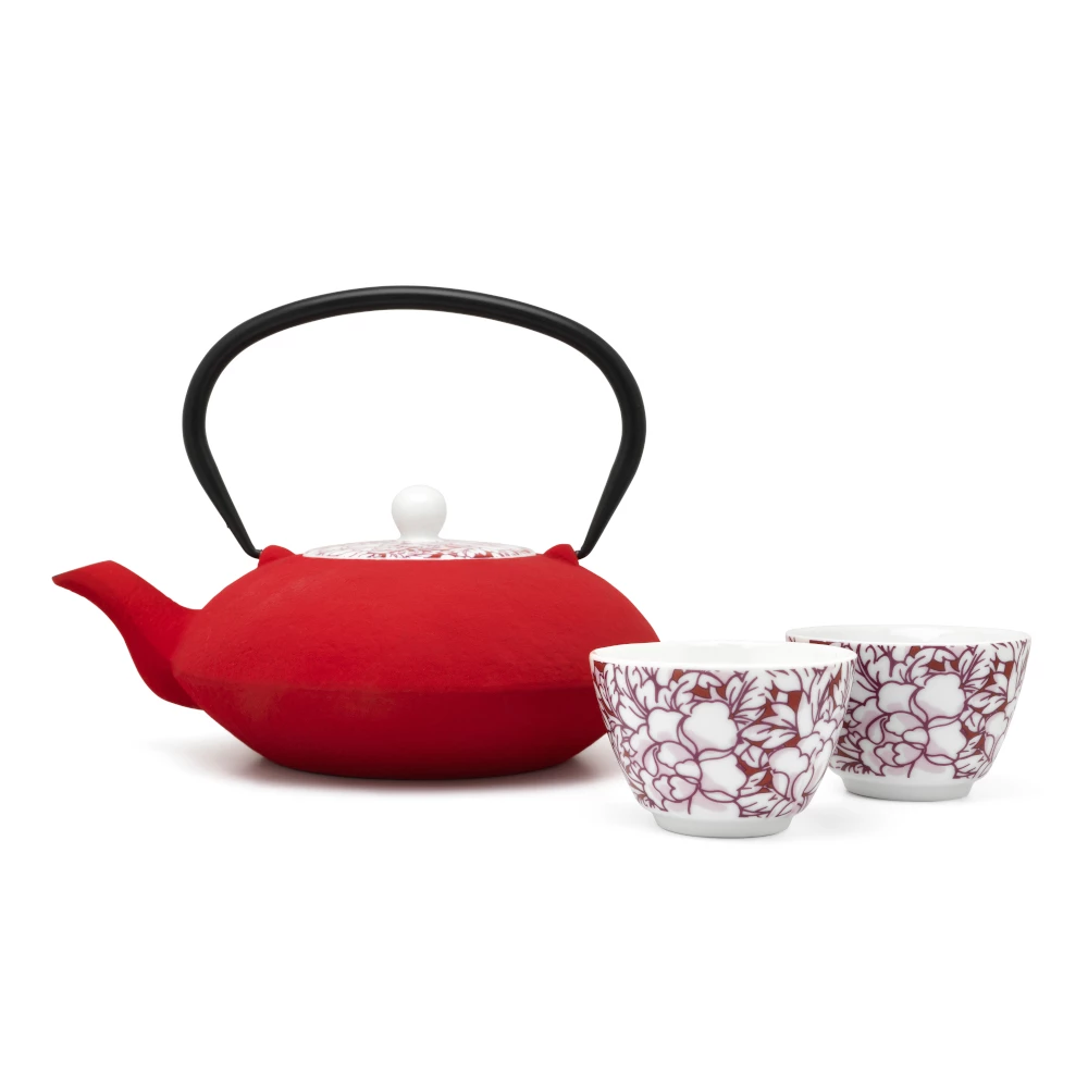 Bredemeijer Teapot Yantai Cast Iron 1 2 L With Porcelain Lid In Red 5 Bredemeijer Teapot Yantai Cast Iron 1 2 L With Porcelain Lid In Red