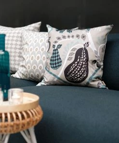 Littlephant Cotton cushion cover 50x50cm - Circus White/Grey