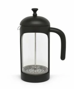Bredemeijer Leopold Vienna Coffee Tea Maker Puglia Borosilicate Glass In Black 1 L