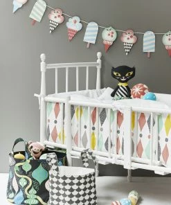 Littlephant Medium Black Multi Saga Forest Soft Basket