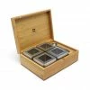 Bredemeijer Tea Box In Bamboo With 4 Aluminium Canisters And A Tea Measuring Spoon