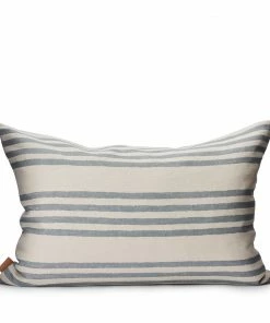 Littlephant 60 x 40cm Ebony Dusty Blue Fields Cushion Cover