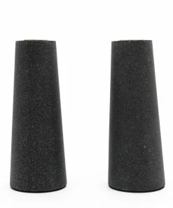 Bredemeijer Zilverstad Candle Holder Oblique Design In Sandstone Look Resin Set Of 2