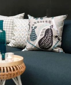 Littlephant Cotton Cushion cover - 50x50cm - Fruit Garden Grey 8 Littlephant Cotton Cushion cover - 50x50cm - Fruit Garden Grey