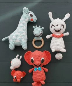 Littlephant Aqua Cotton Giraffe Soft Toy