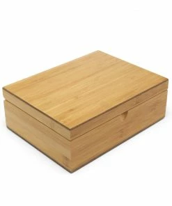 Bredemeijer Tea Box In Bamboo With 4 Aluminium Canisters And A Tea Measuring Spoon