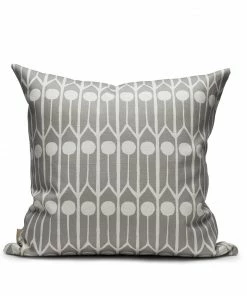 Littlephant 50 x 50cm Grey Feathers Linen Cotton Cushion Cover