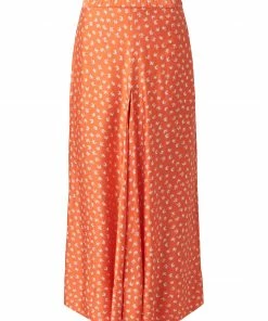 Rodebjer Hot Tangerine Tyle Paisley Skirt