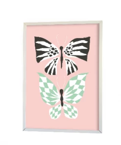 Littlephant 50 x 70cm Pink Butterfly Love Graphic Print