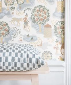 Littlephant 50 x 50cm White Dusty Blue Gustav Cushion Cover