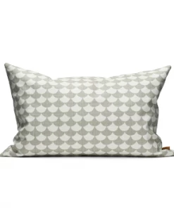 Littlephant Cotton cushion cover 60x40cm - Waves Grey