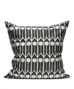 Littlephant Cotton cushion cover 50x50cm - Feathers Black/White