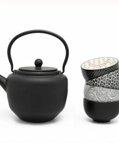 Bredemeijer Tea Cups Puchang Design In Porcelain In A Set Of 4