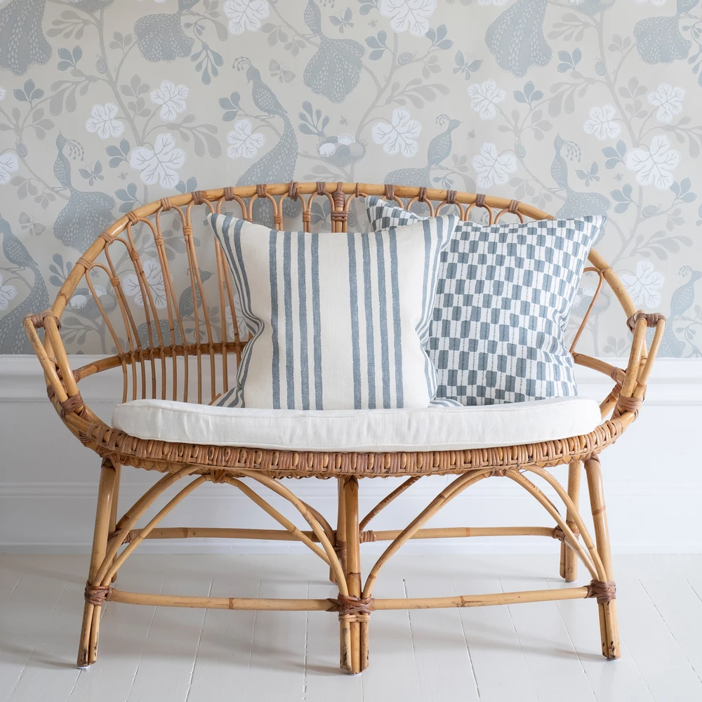 Littlephant 60 x 40cm Ebony Dusty Blue Fields Cushion Cover 4 Littlephant 60 x 40cm Ebony Dusty Blue Fields Cushion Cover