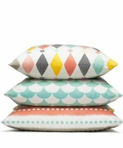 Littlephant Cotton cushion cover 50x50cm - Big waves white/aqua 8 Littlephant Cotton cushion cover 50x50cm - Big waves white/aqua