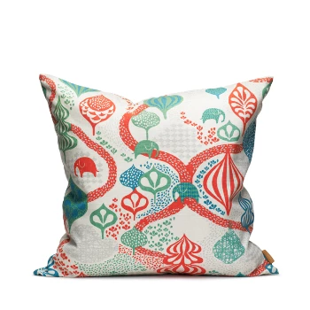 Littlephant Cotton cushion cover 50x50cm - Saga Forest White/Red 3 Littlephant Cotton cushion cover 50x50cm - Saga Forest White/Red