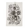 Littlephant 67x48cm White and Black Aquatic Cotton Tea Towel