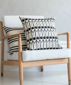 Littlephant 50 x 50cm Ebony Black Feathers Cushion Cover