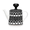 Littlephant Black and White Feather Porcelain Teapot 1 Littlephant Black and White Feather Porcelain Teapot