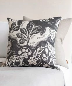 Littlephant 50 x 50cm Black Wild At Heart Cushion Cover