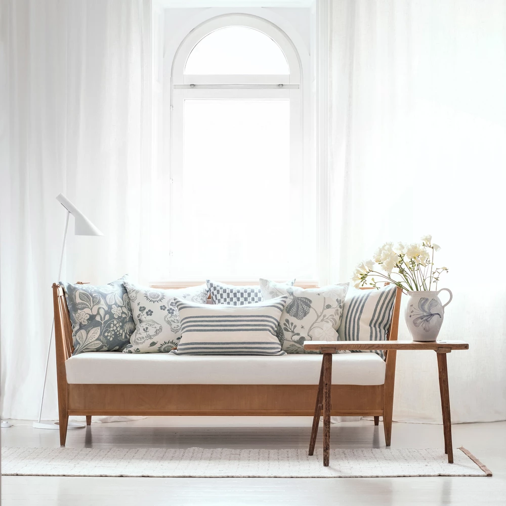 Littlephant 60 x 40cm Ebony Dusty Blue Fields Cushion Cover 6 Littlephant 60 x 40cm Ebony Dusty Blue Fields Cushion Cover