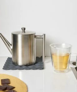 Bredemeijer Teapot Minuet Cylindre 1 2 L In Satin Silver