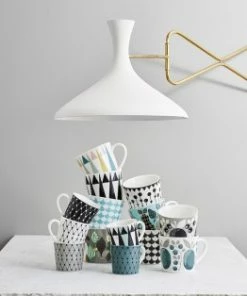 Littlephant 200ml Black Porcelain Net Coffee Mug