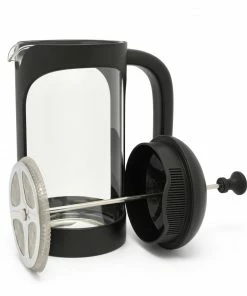 Bredemeijer Leopold Vienna Coffee Tea Maker Puglia Borosilicate Glass In Black 1 L